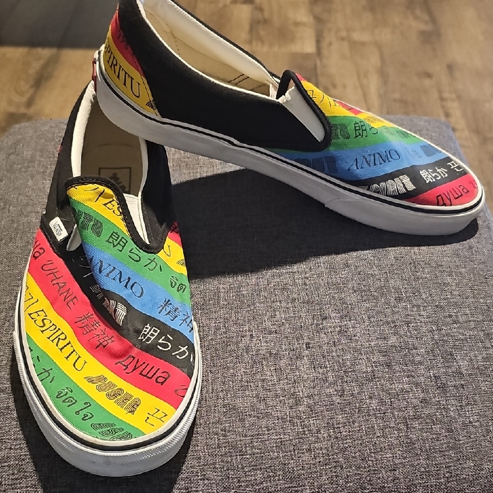 Vans 2020 Olympics Size 12 Slip-On Sneakers International Script Men Skateboard